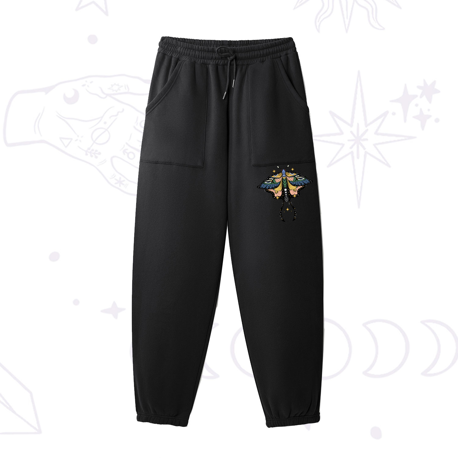 Purplehecate Mystical Moth Fleece Sweatpants