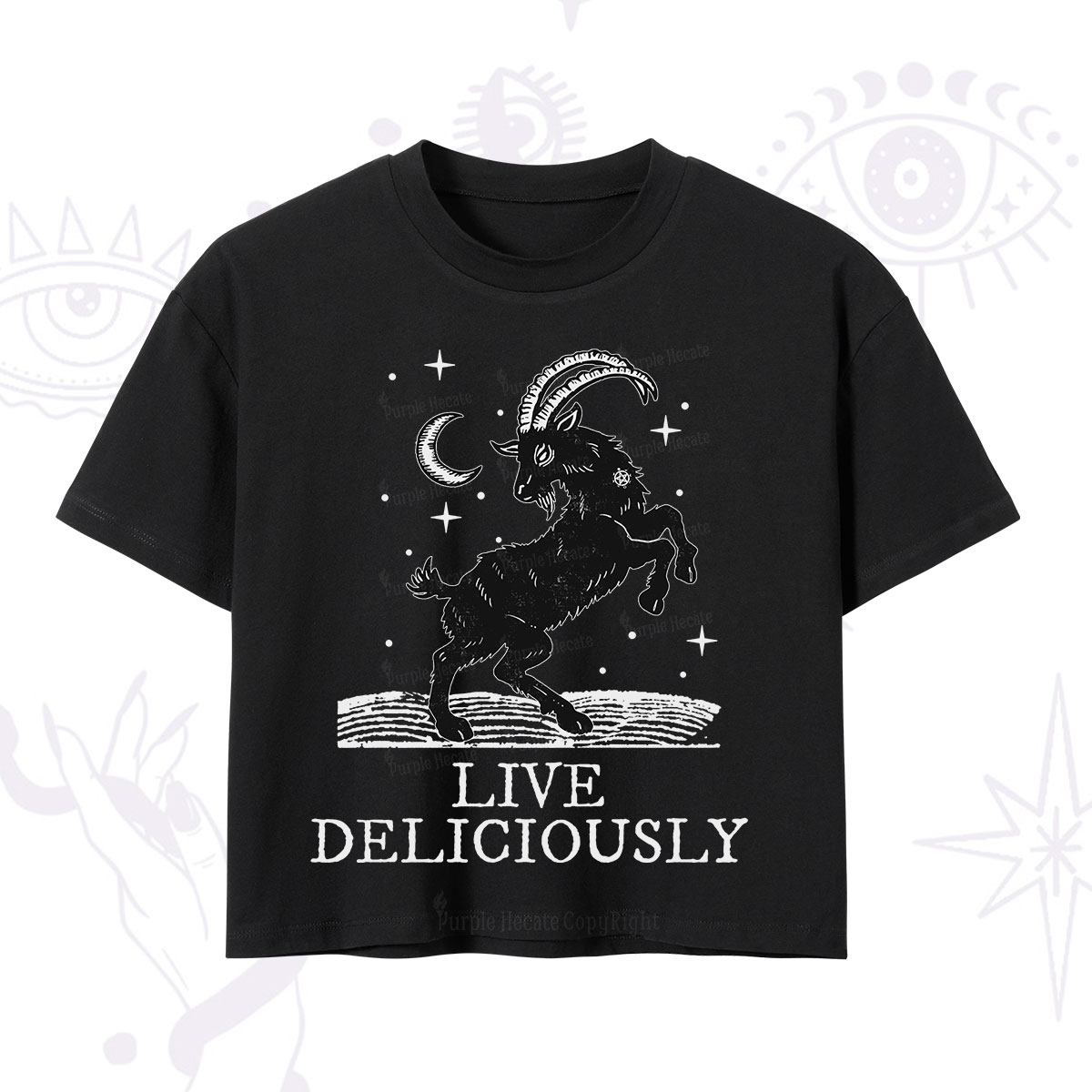 Purplehecate Live Deliciously Crop T-Shirt