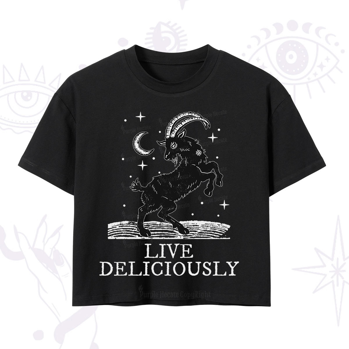 Purplehecate Live Deliciously Crop T-Shirt
