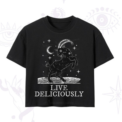Purplehecate Live Deliciously Crop T-Shirt