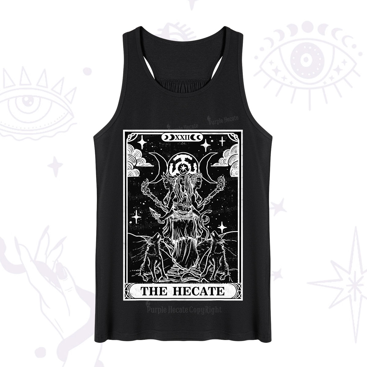 Purplehecate The Dark Moon Goddess Hecate Tarot Tank