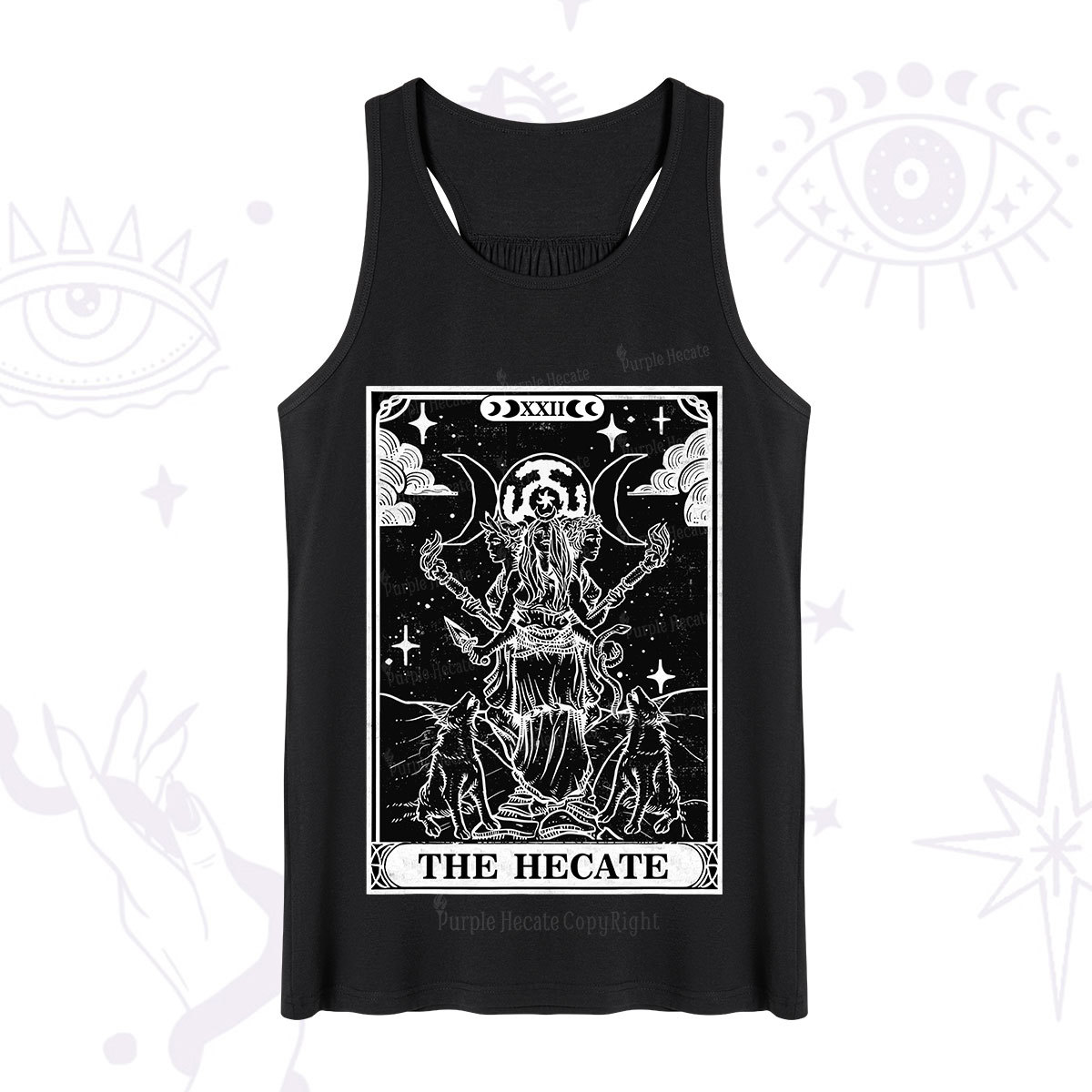 Purplehecate The Dark Moon Goddess Hecate Tarot Tank