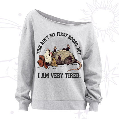 Purplehecate This Ain't My First Rodeo Off The Shoulder Sweatshirt