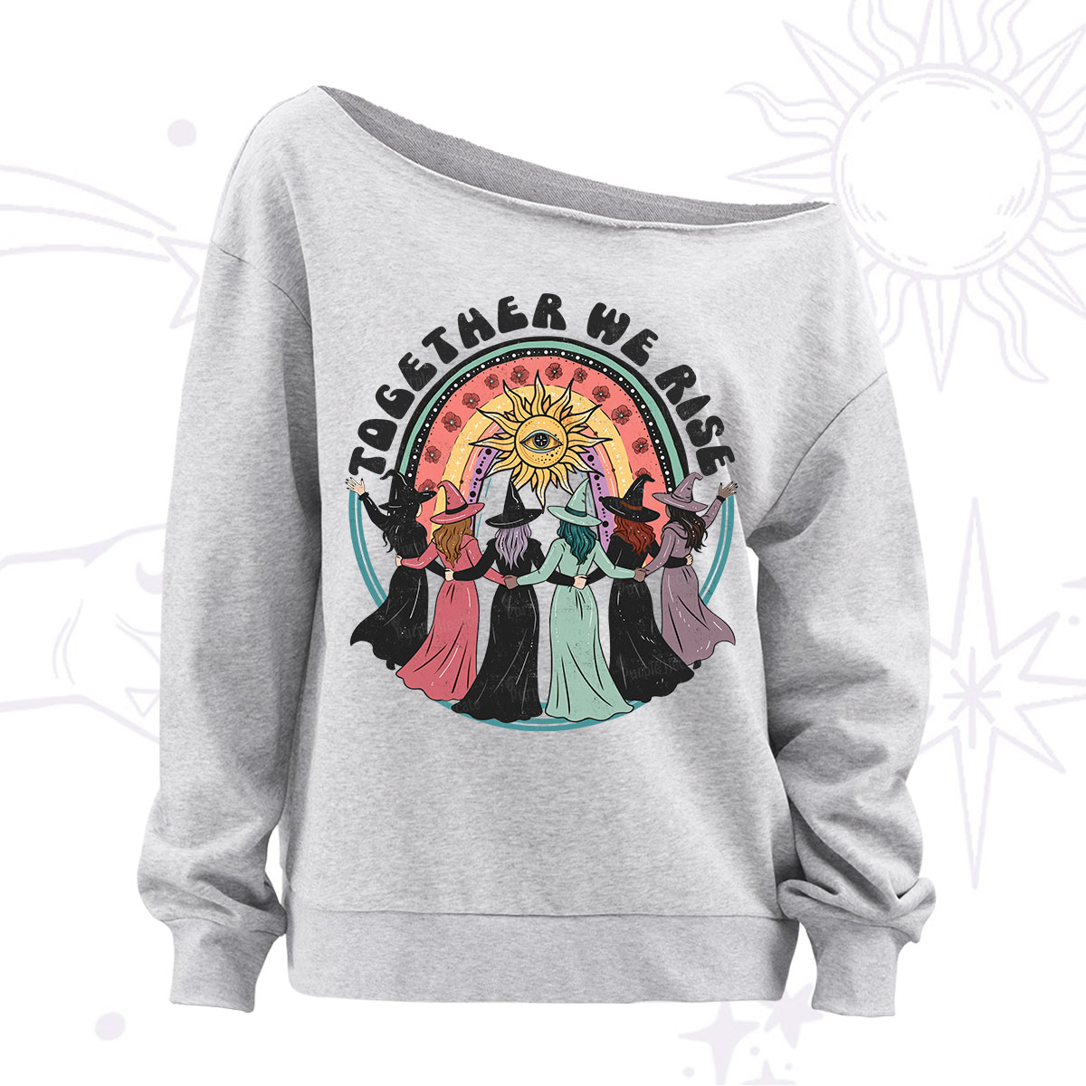 Purplehecate Together We Rise Off The Shoulder Sweatshirt