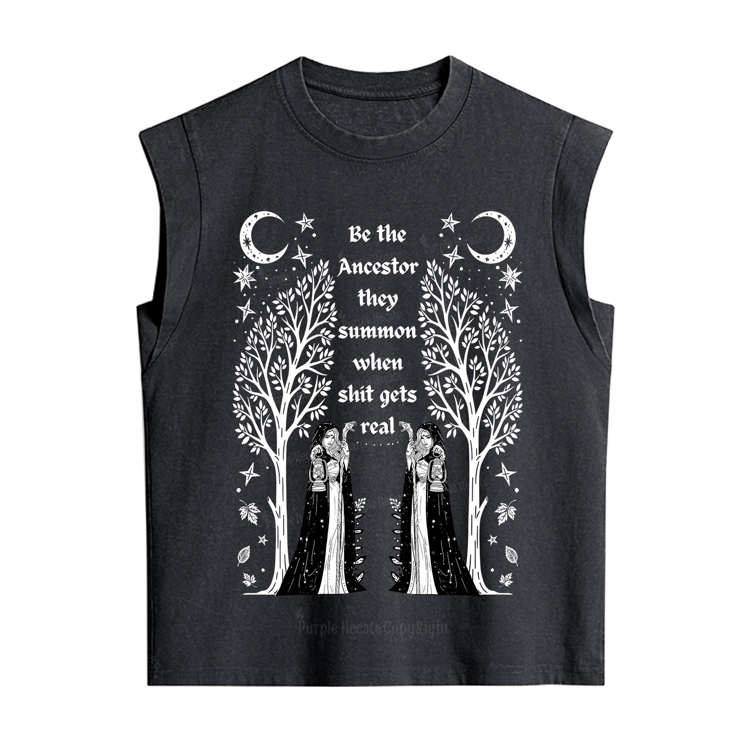 Purplehecate Be The Ancestor They Summon When Shit Gets Real Vintage Washed Tank