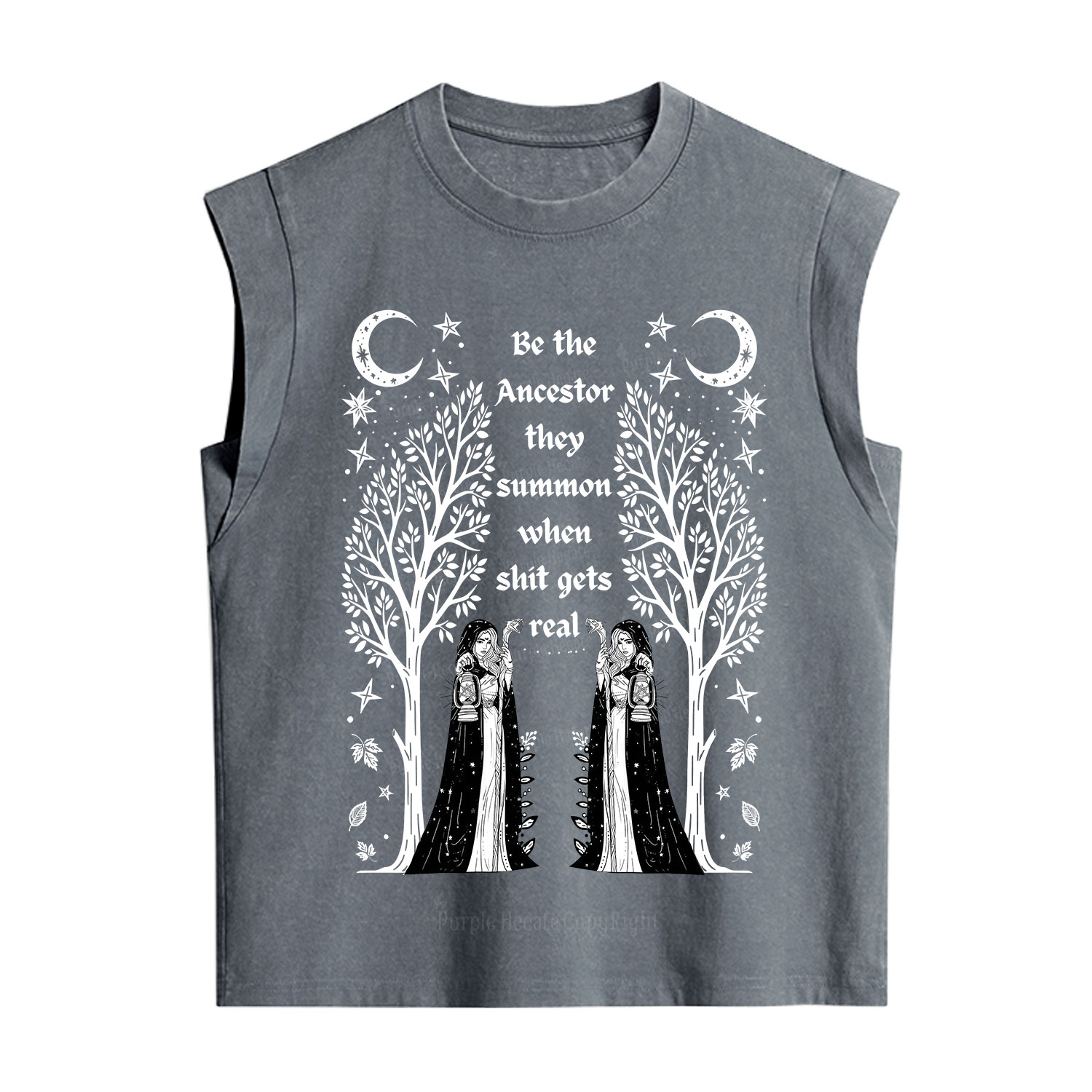 Purplehecate Be The Ancestor They Summon When Shit Gets Real Vintage Washed Tank