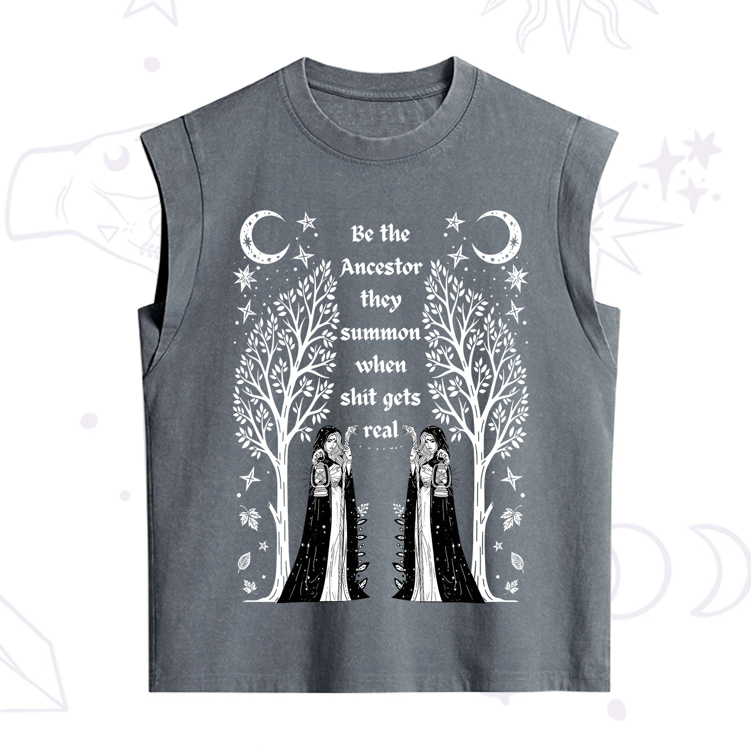 Purplehecate Be The Ancestor They Summon When Shit Gets Real Vintage Washed Tank