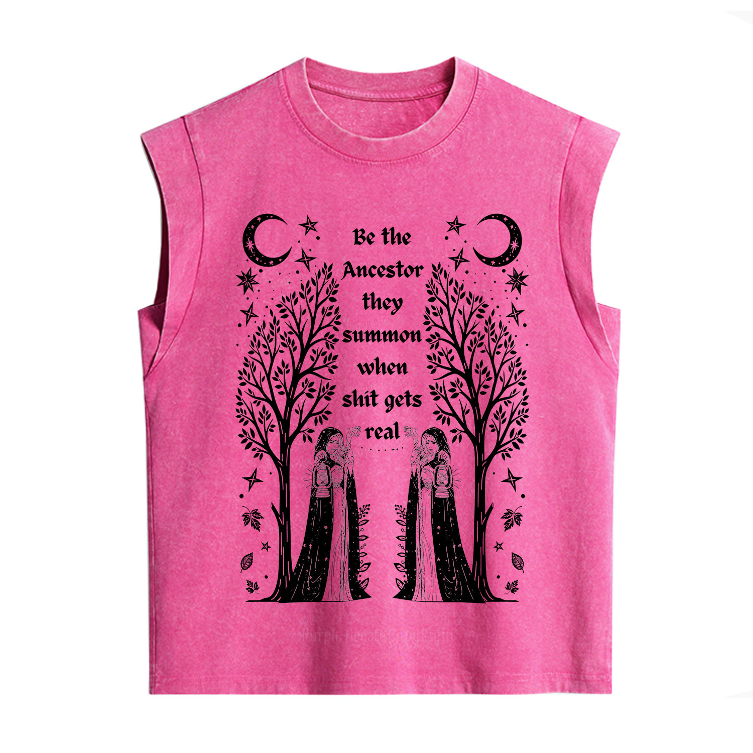 Purplehecate Be The Ancestor They Summon When Shit Gets Real Vintage Washed Tank