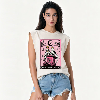 Purplehecate The Trash Kingdom's Tarot Opossum and Raccoon Vintage Washed Tank