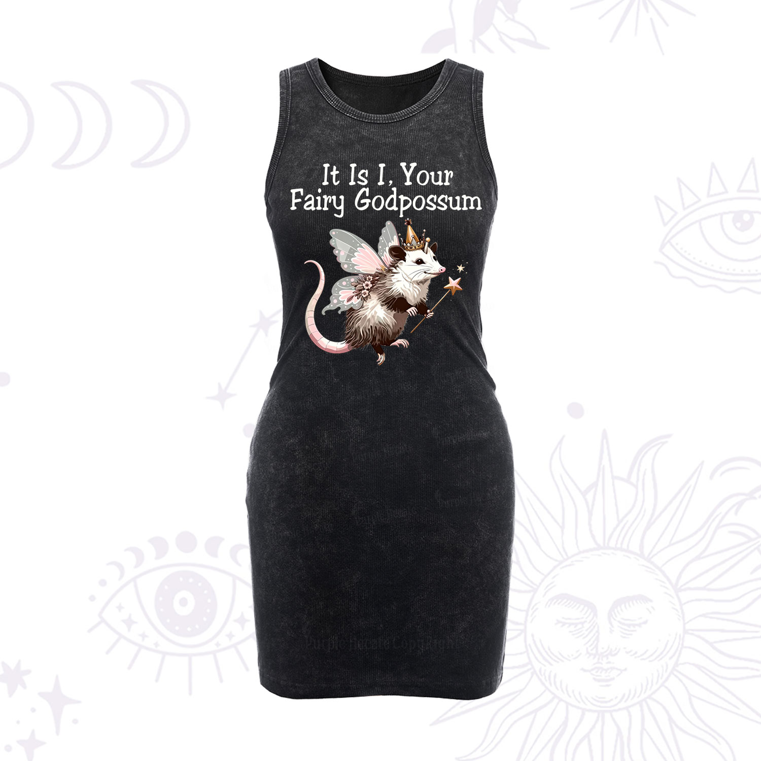 Purplehecate It Is I Your Fairy Godpossum Vintage Bodycon Tank Dress