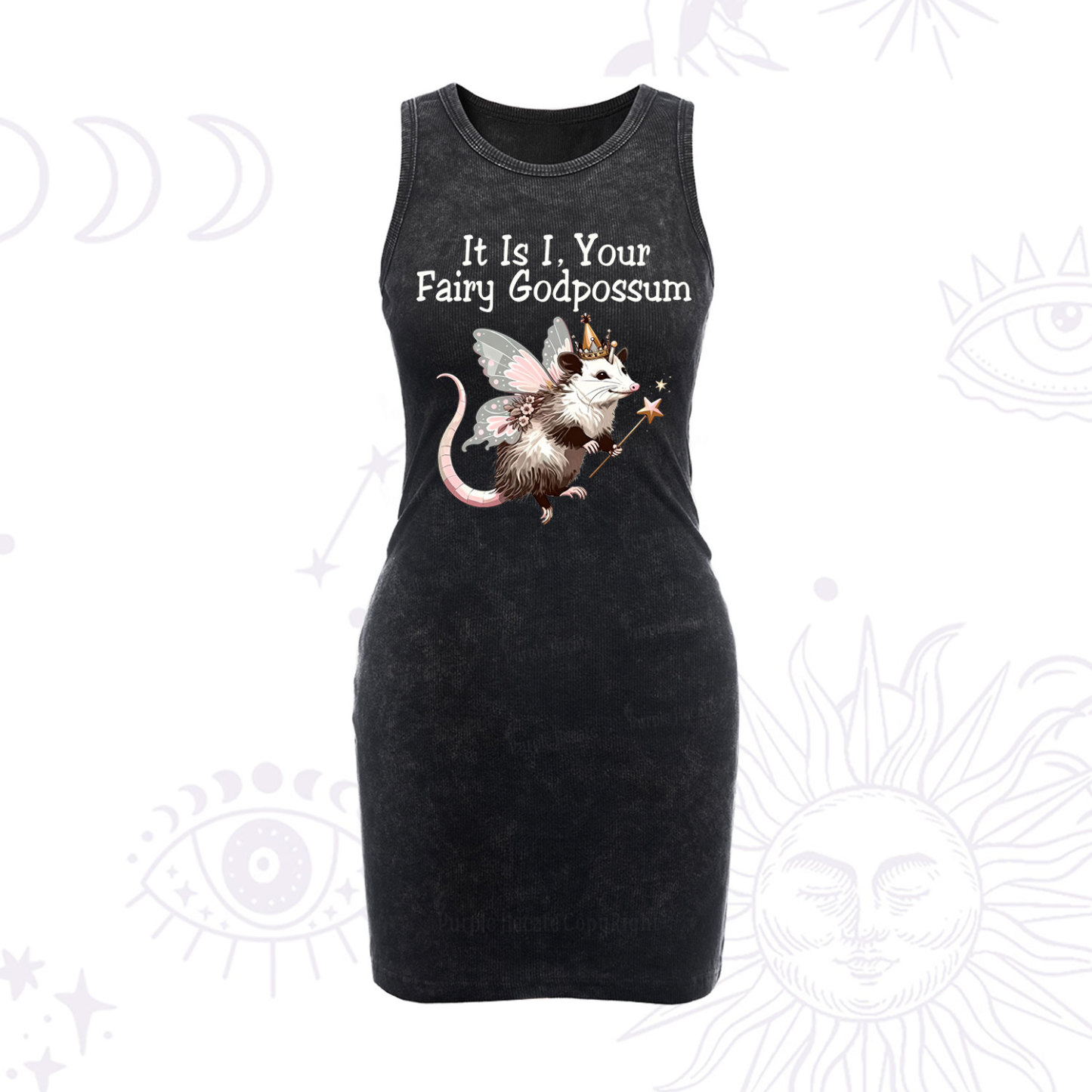Purplehecate It Is I Your Fairy Godpossum Vintage Bodycon Tank Dress