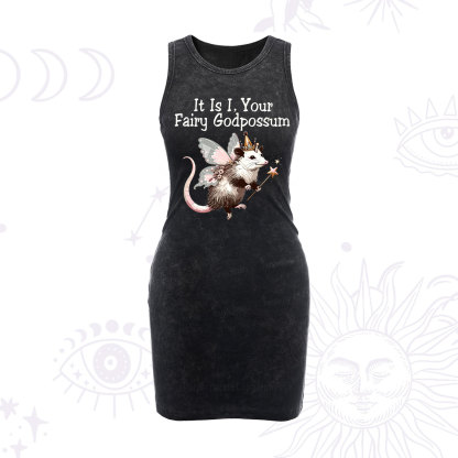 Purplehecate It Is I Your Fairy Godpossum Vintage Bodycon Tank Dress