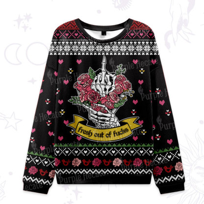 Purplehecate Fresh Out Of Fucks Ugly Valentine Sweatshirt