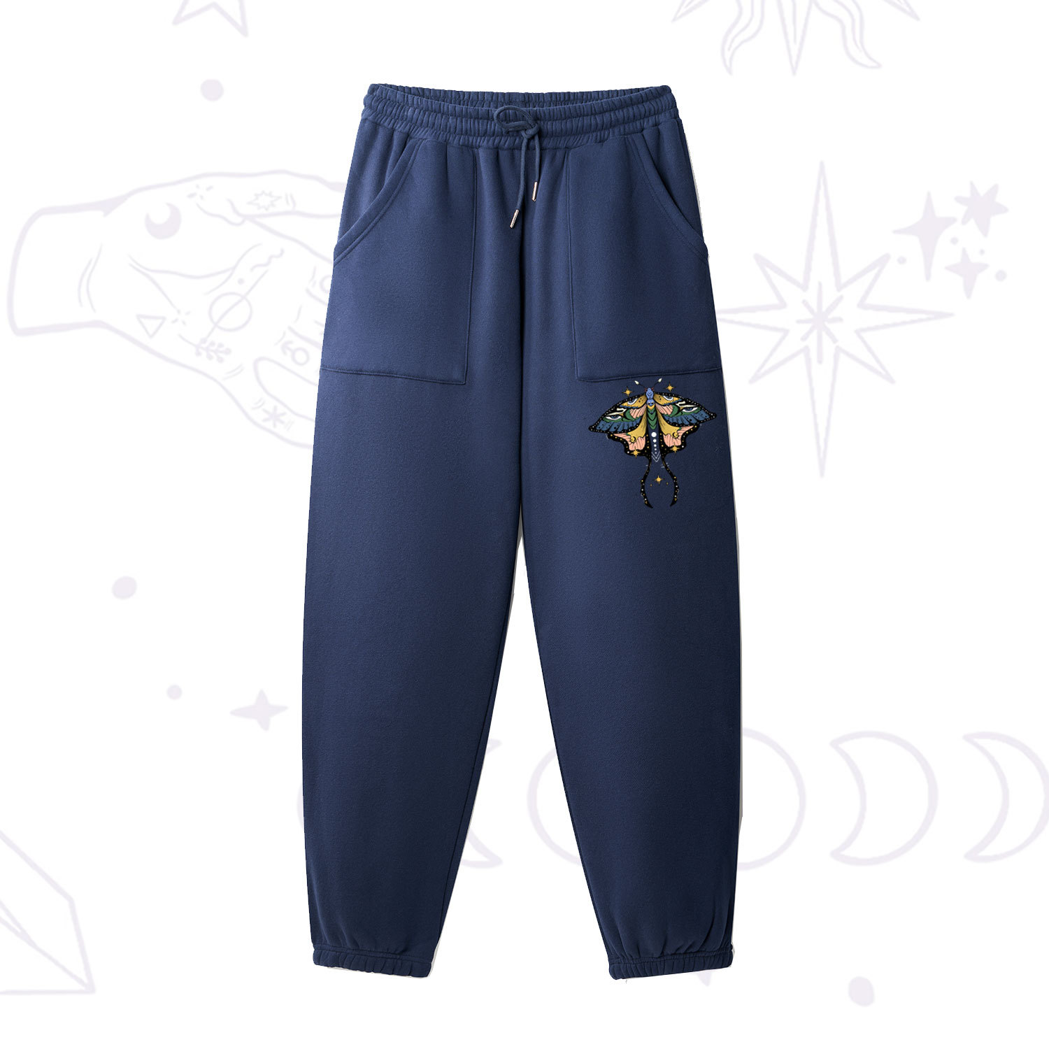 Purplehecate Mystical Moth Fleece Sweatpants