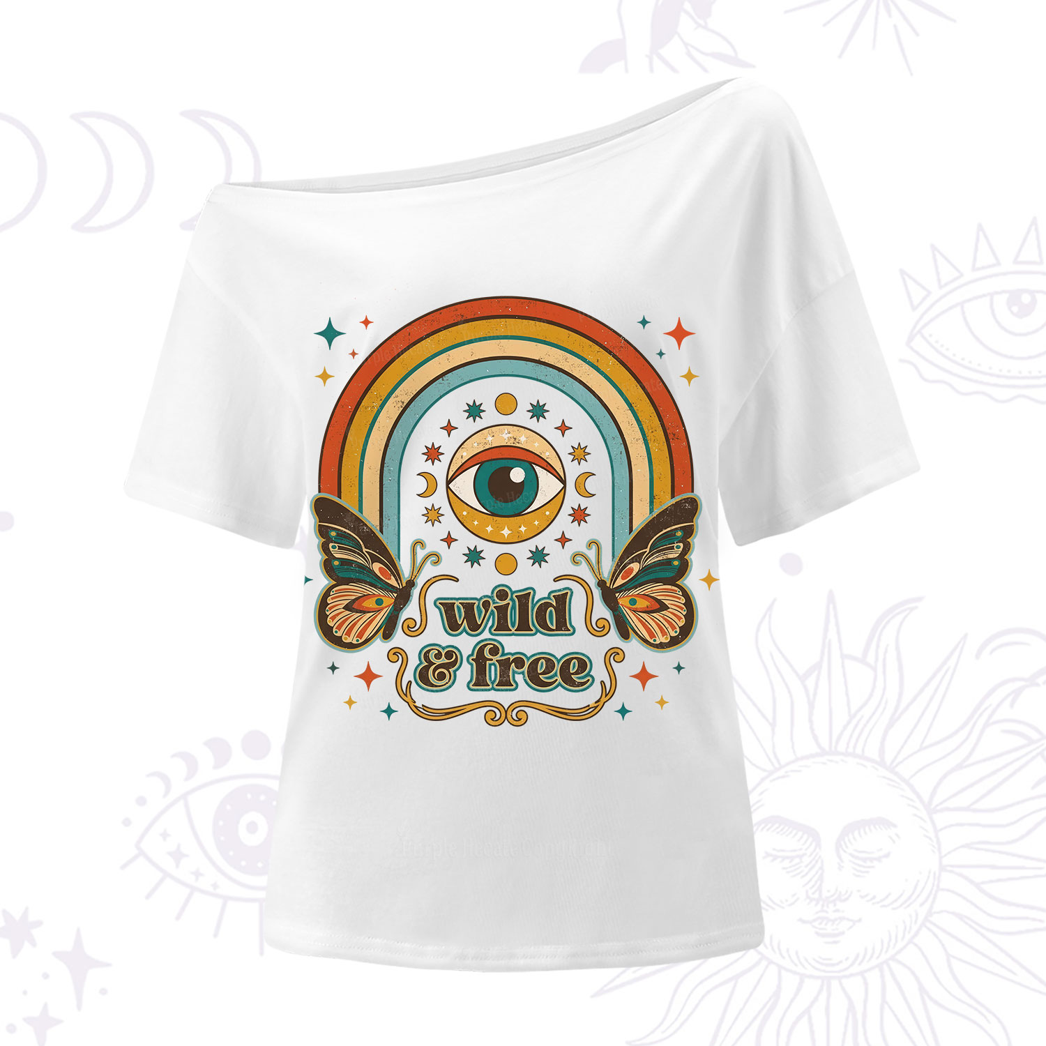Purplehecate Wild And Free One Shoulder T-Shirt