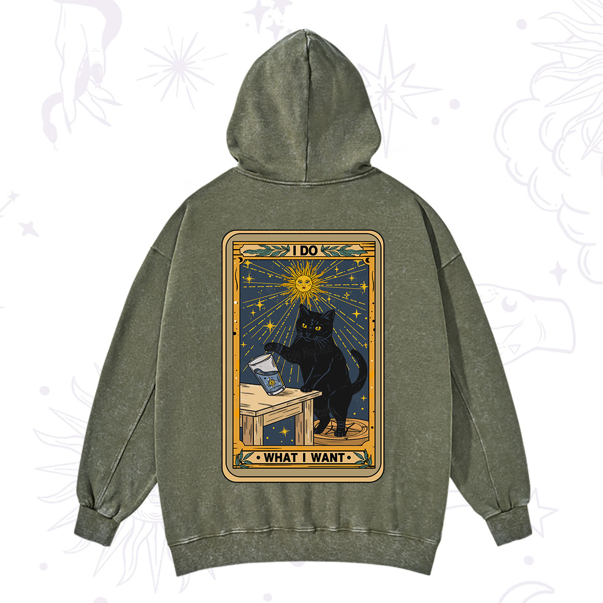 Purplehecate I Do What I Want Cats Washed Hoodie