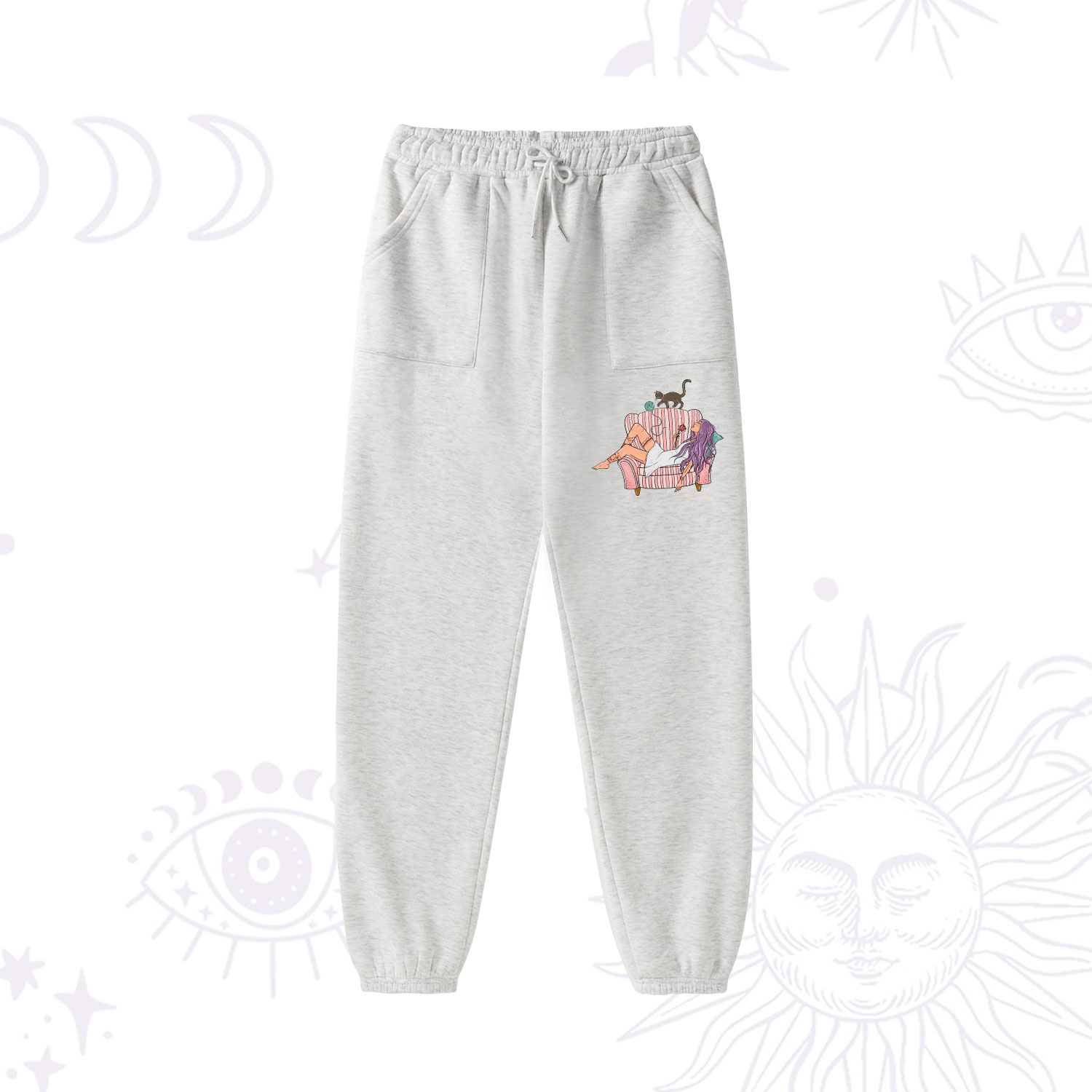 Purplehecate The Cat Mom Tarot Fleece Hoodie Suit