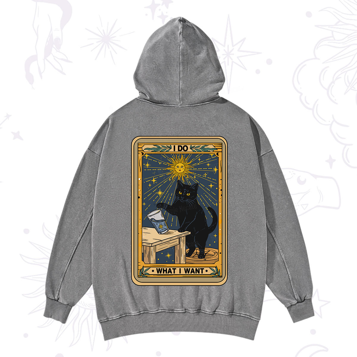 Purplehecate I Do What I Want Cats Washed Hoodie