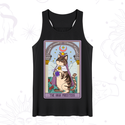 Purplehecate The High Priestess Cat Tarot Tank