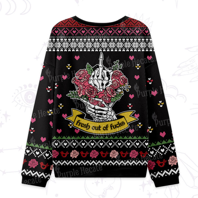 Purplehecate Fresh Out Of Fucks Ugly Valentine Sweatshirt