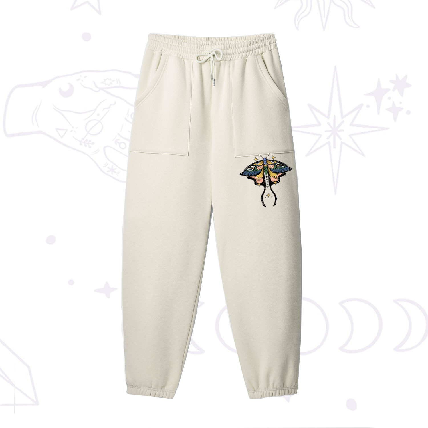 Purplehecate Mystical Moth Fleece Sweatpants
