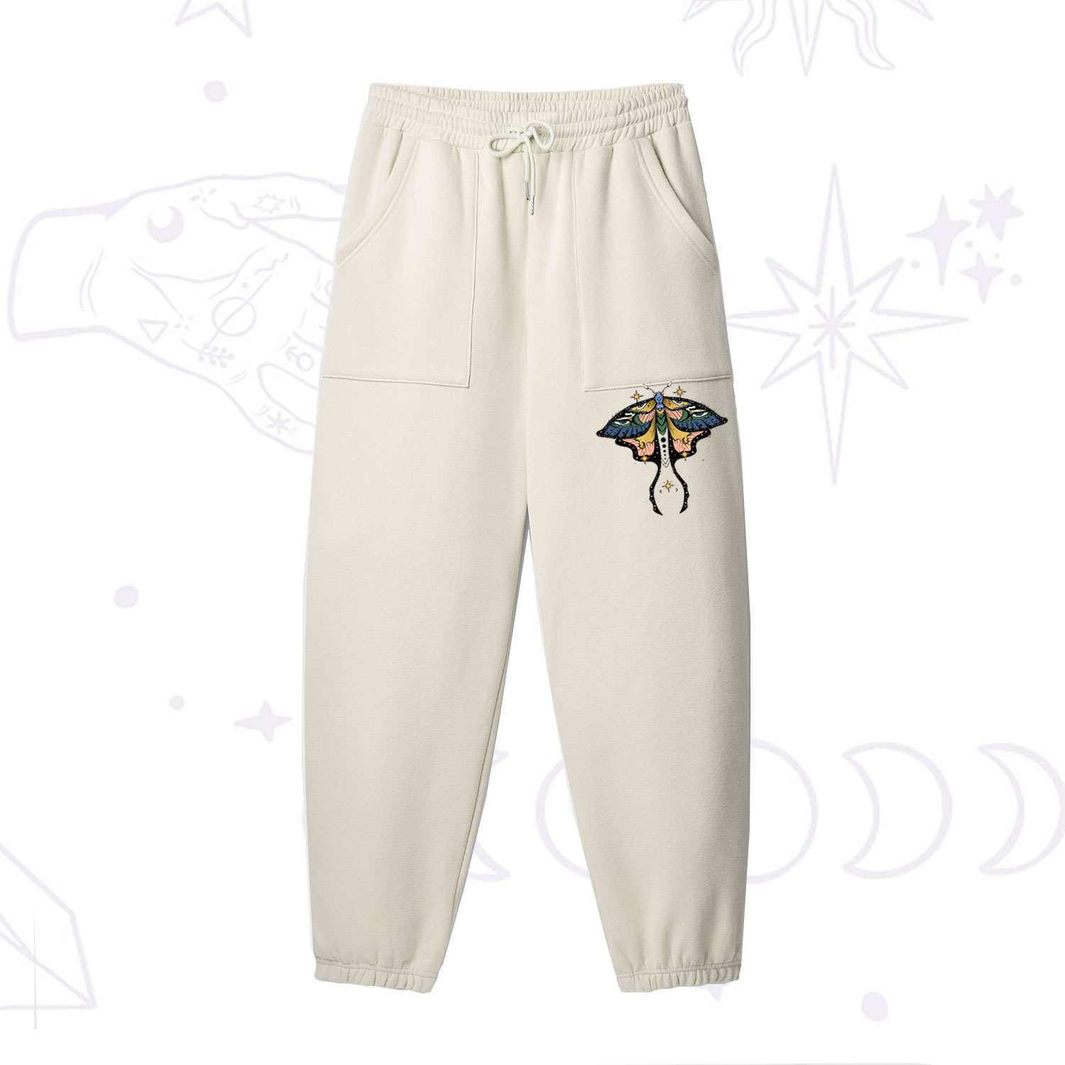 Purplehecate Mystical Moth Fleece Sweatpants
