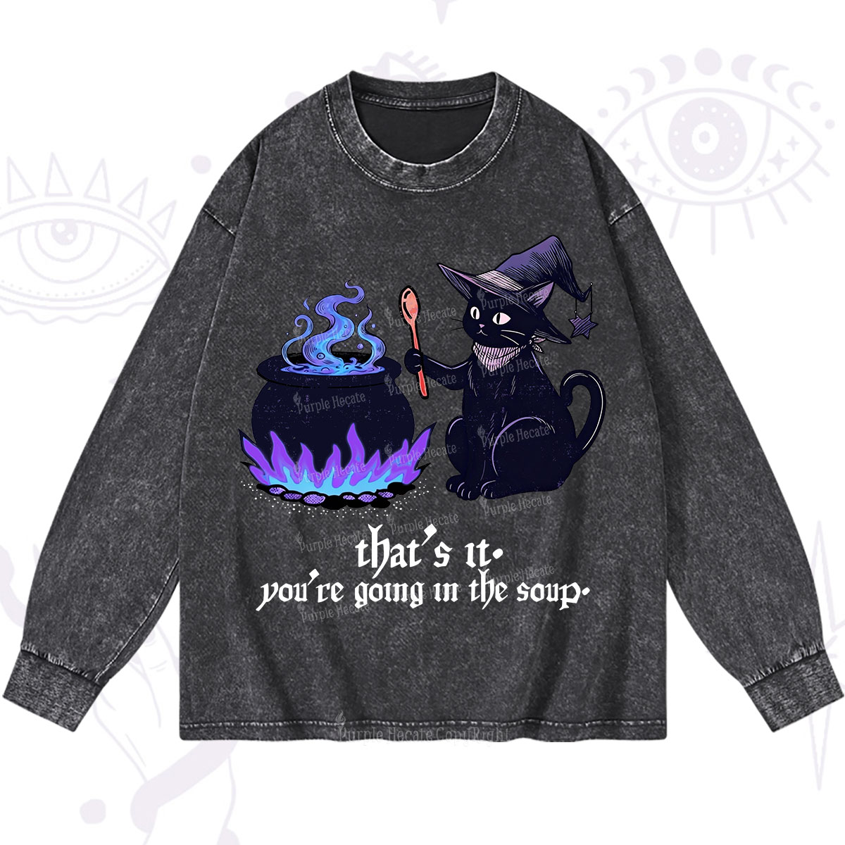 Purplehecate Trust Your Instincts Washed Long Sleeve Shirt