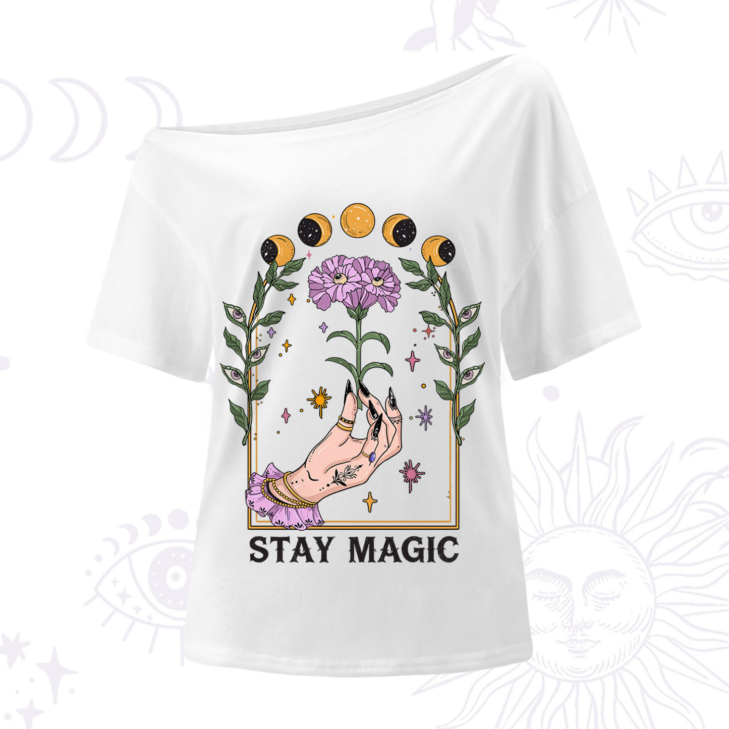 Purplehecate Stay Magic One Shoulder T-Shirt