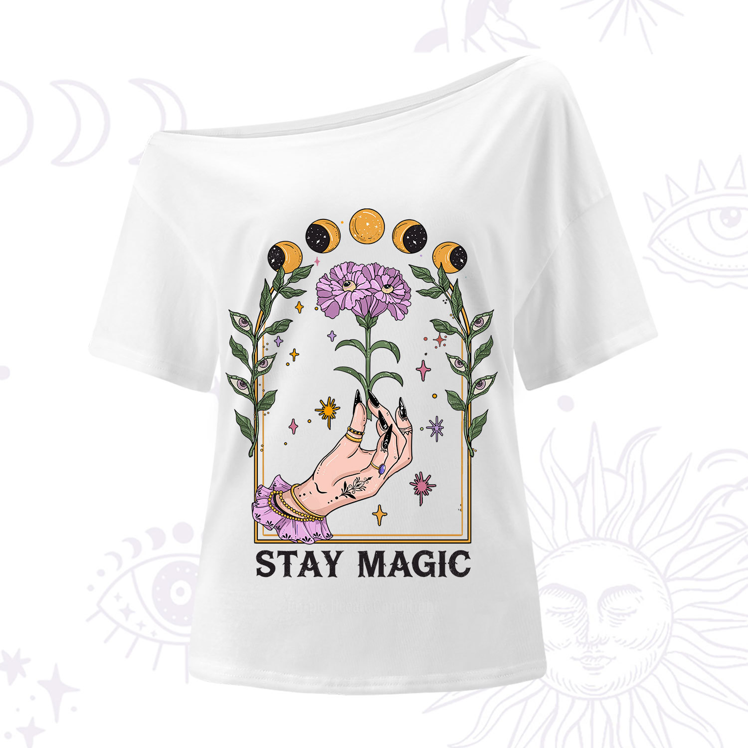 Purplehecate Stay Magic One Shoulder T-Shirt