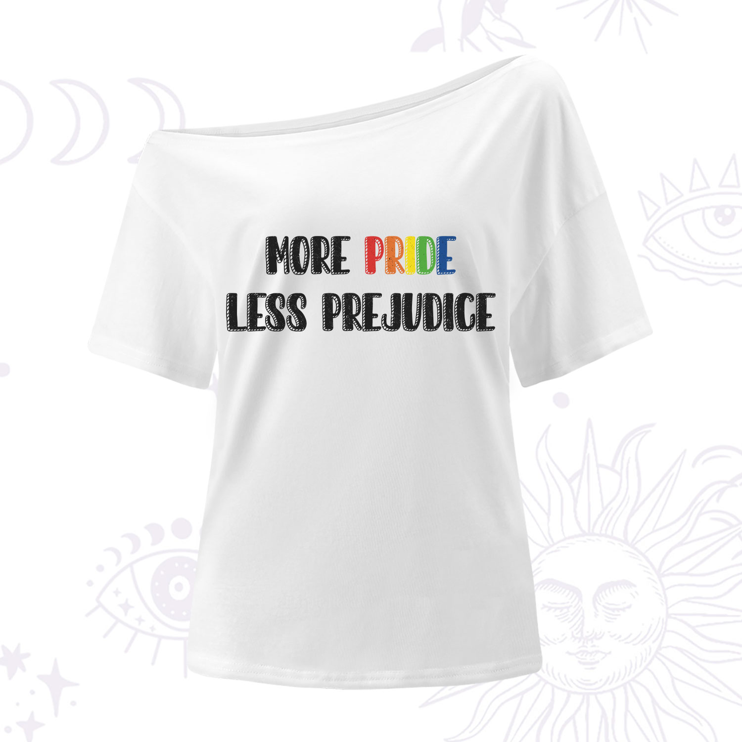Purplehecate More Pride Less Prejudice One Shoulder T-Shirt