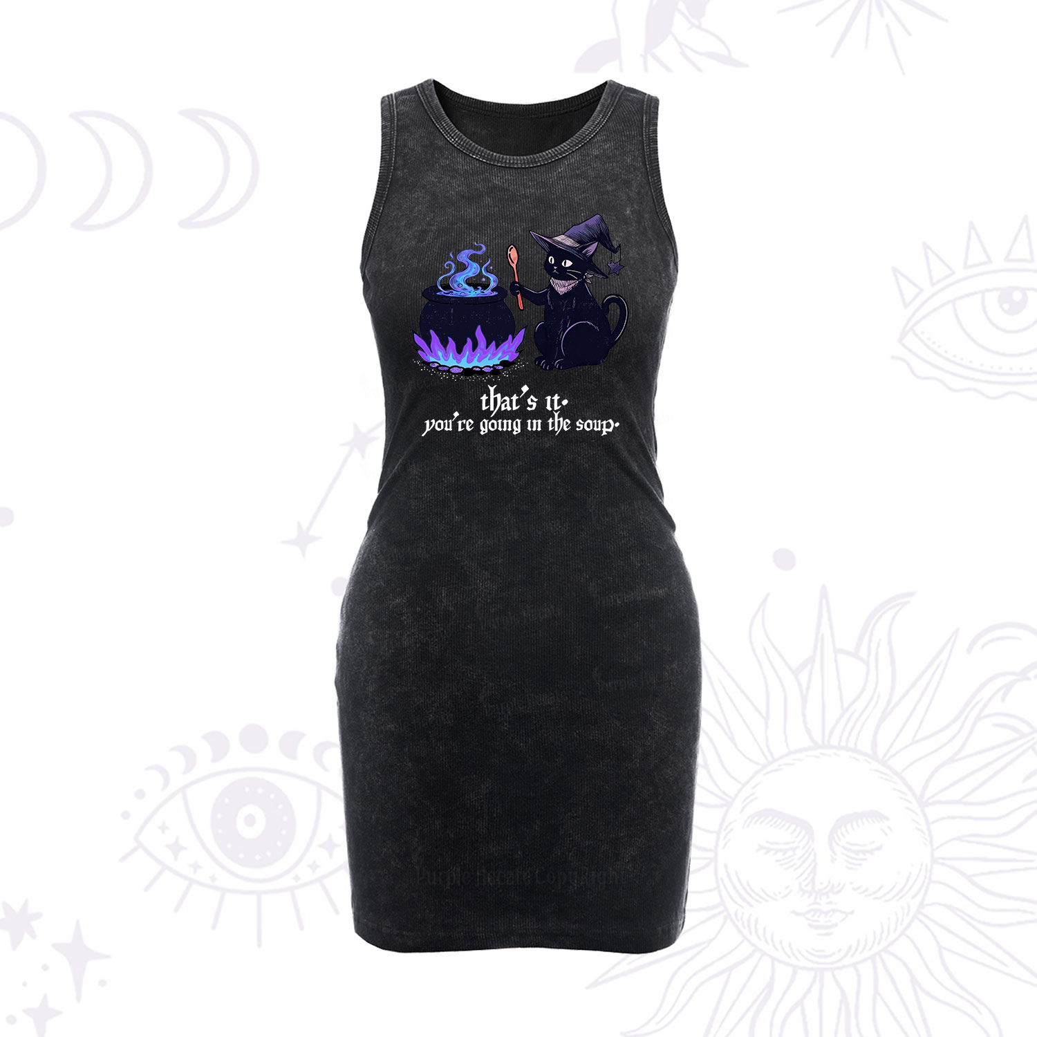  Purplehecate That's It You're Going In The Soup Vintage Bodycon Tank Dress