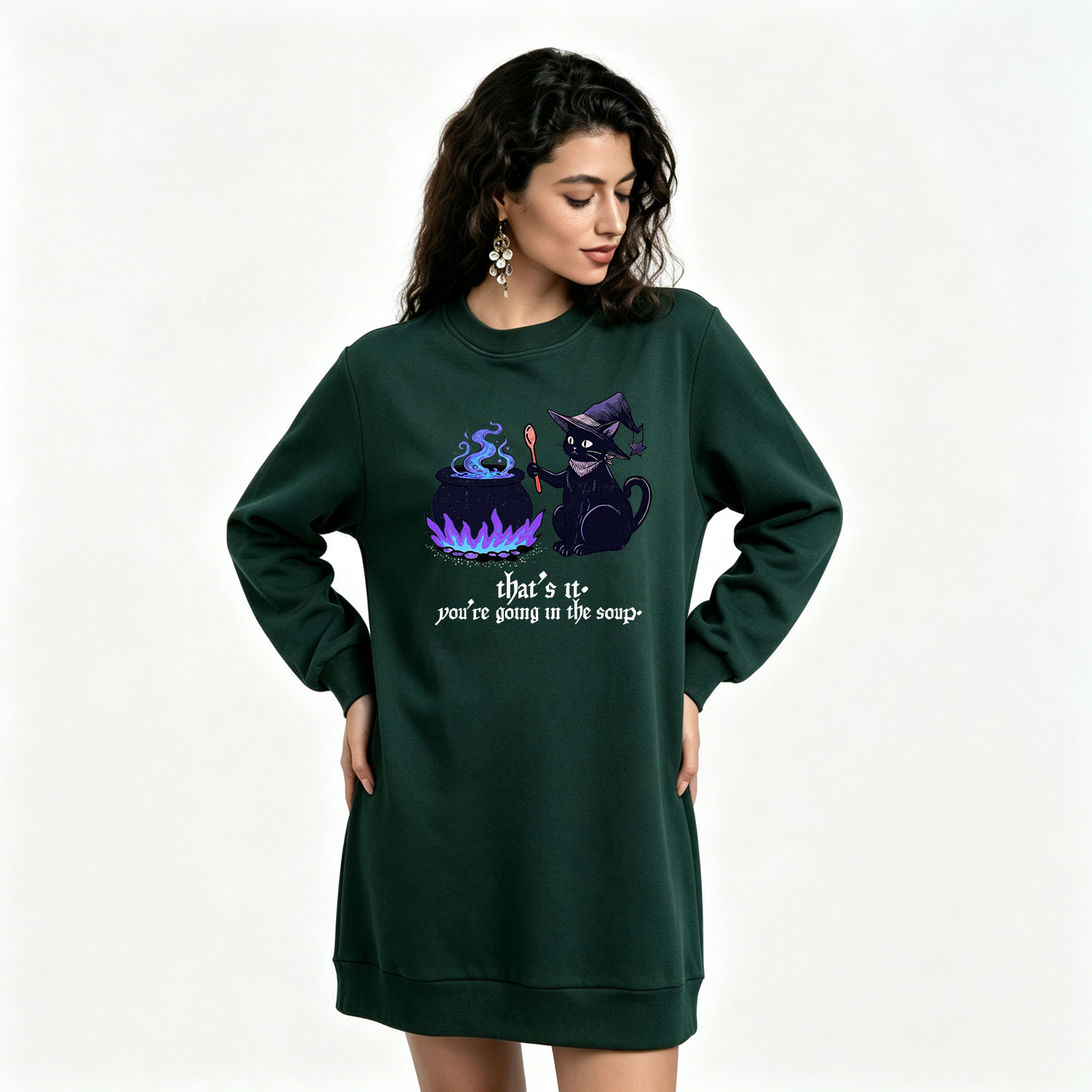 Purplehecate That's It You're Going In The Soup Sweatshirt Dress