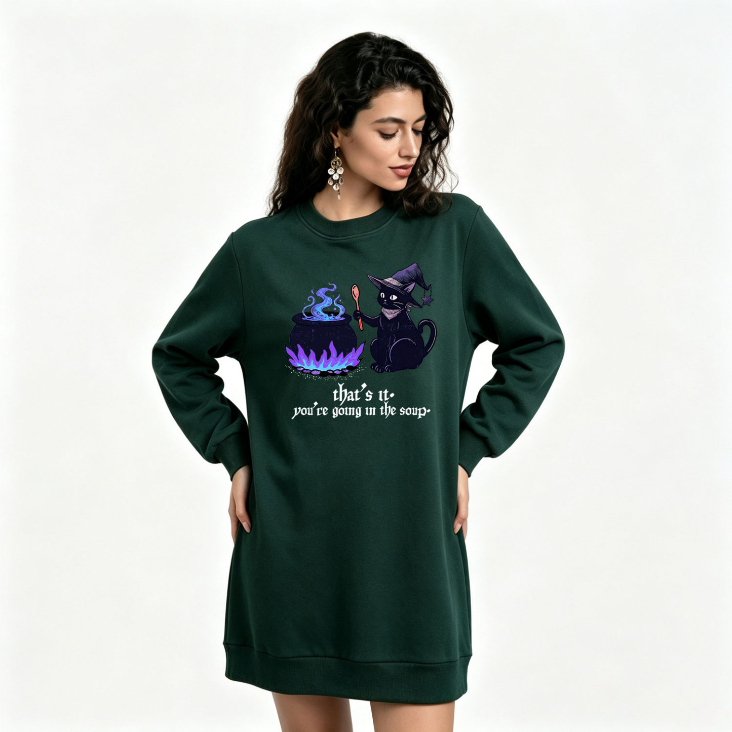 Purplehecate That's It You're Going In The Soup Sweatshirt Dress