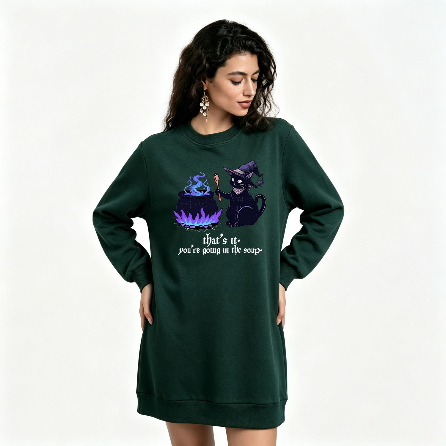 Purplehecate That's It You're Going In The Soup Sweatshirt Dress