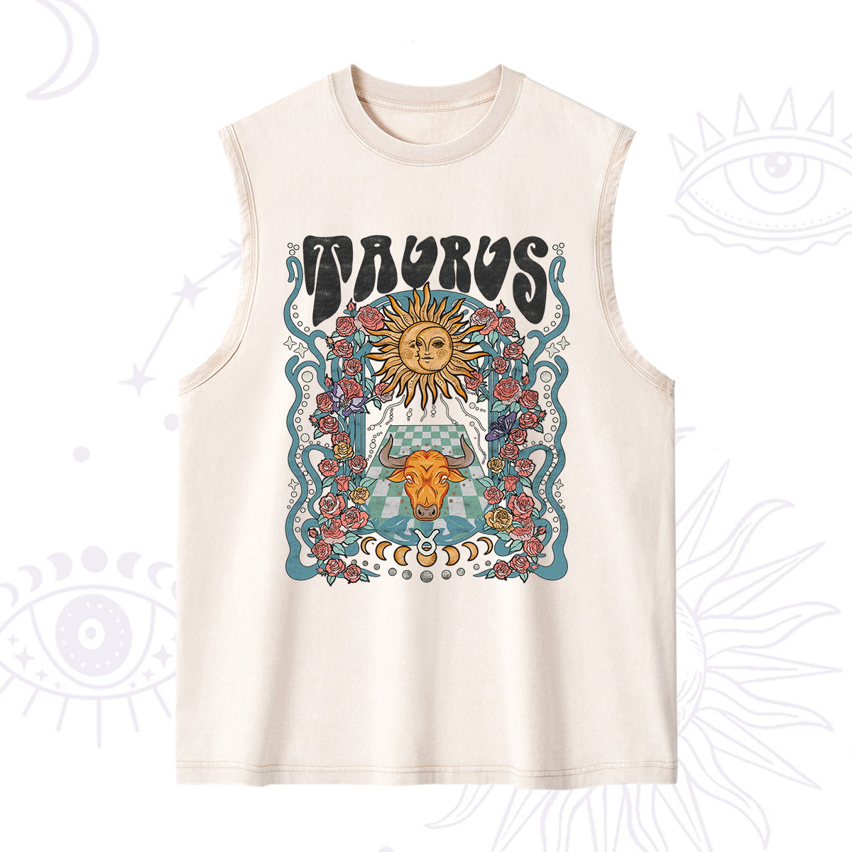 Purplehecate Taurus Spirit Zodiac Washed Tank
