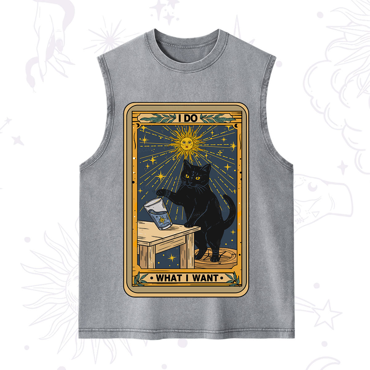 Purplehecate I Do What I Want Cats Washed Tank