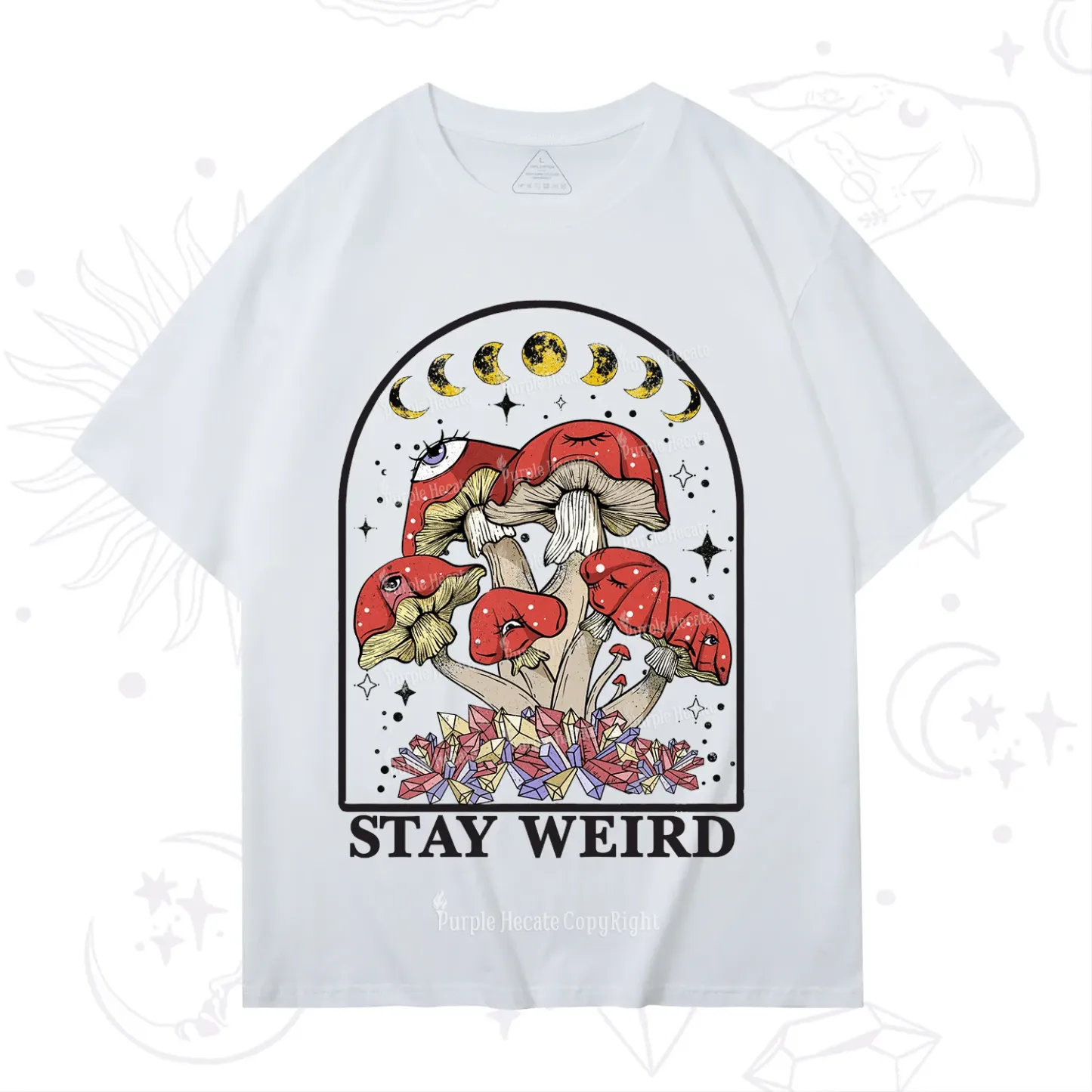Purplehecate Stay Weird Mushroom T-Shirt