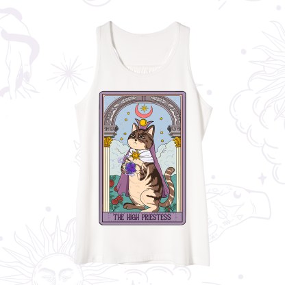 Purplehecate The High Priestess Cat Tarot Tank