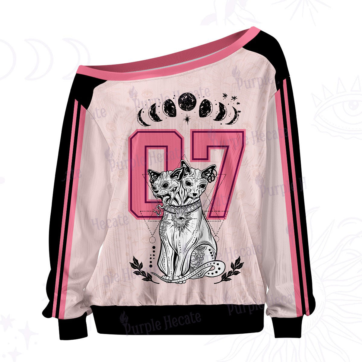 Purplehecate Lunar Guardians 07 Off The Shoulder Graphic Jersey
