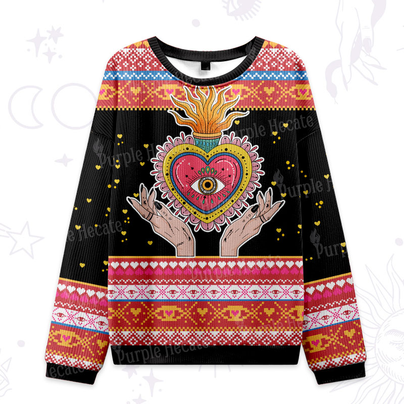 Purplehecate The Fiery Eye Ugly Valentine Sweatshirt
