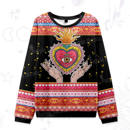 Purplehecate The Fiery Eye Ugly Valentine Sweatshirt