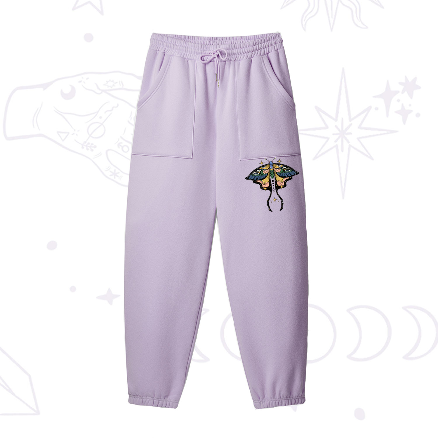 Purplehecate Mystical Moth Fleece Sweatpants