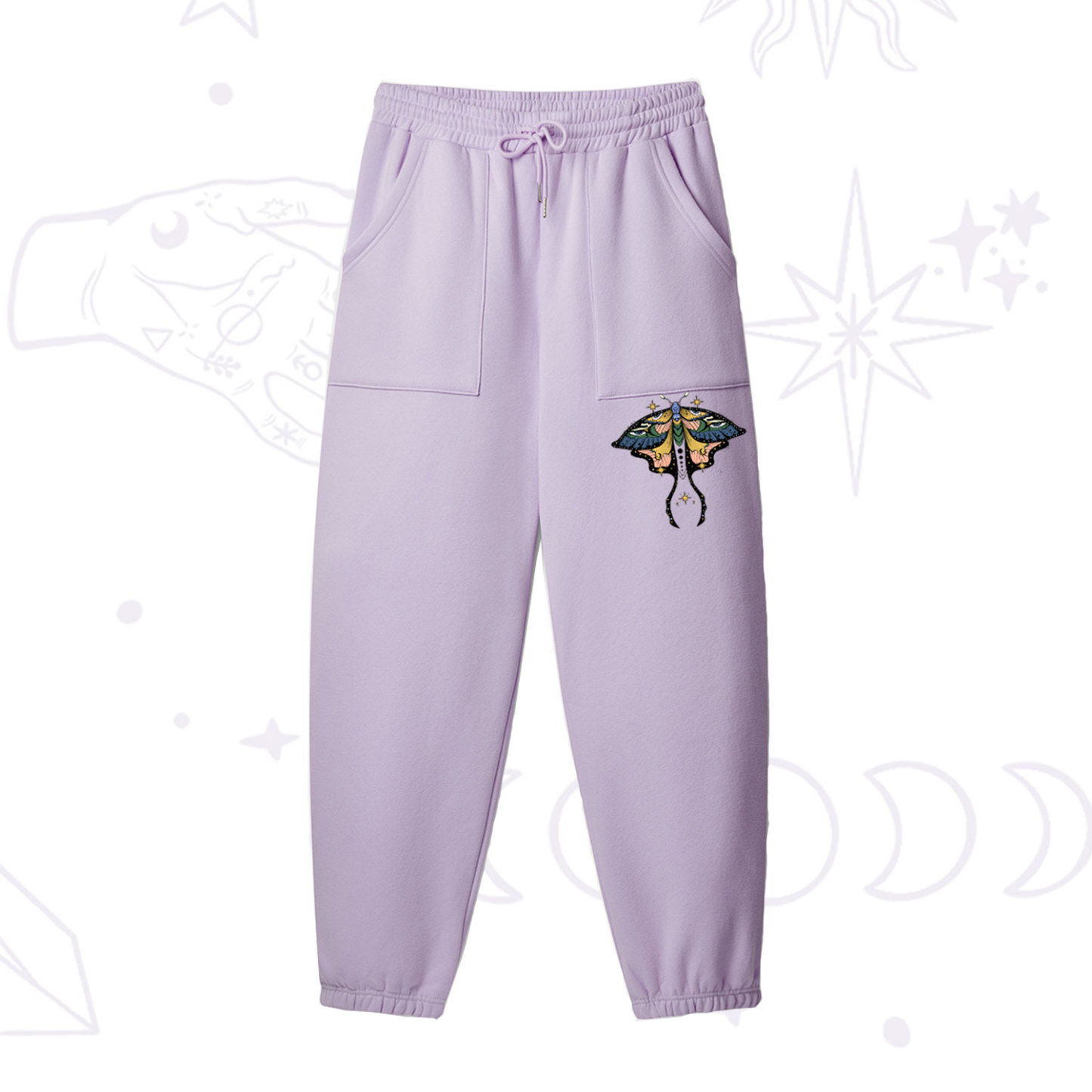 Purplehecate Mystical Moth Fleece Sweatpants