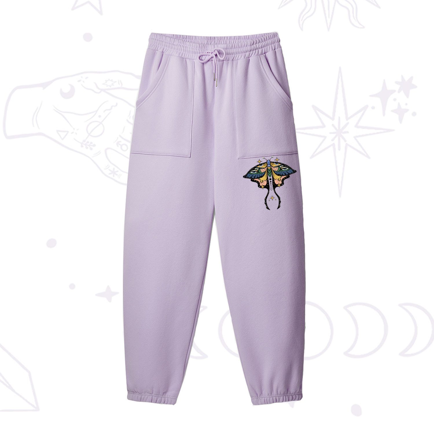 Purplehecate Mystical Moth Fleece Sweatpants