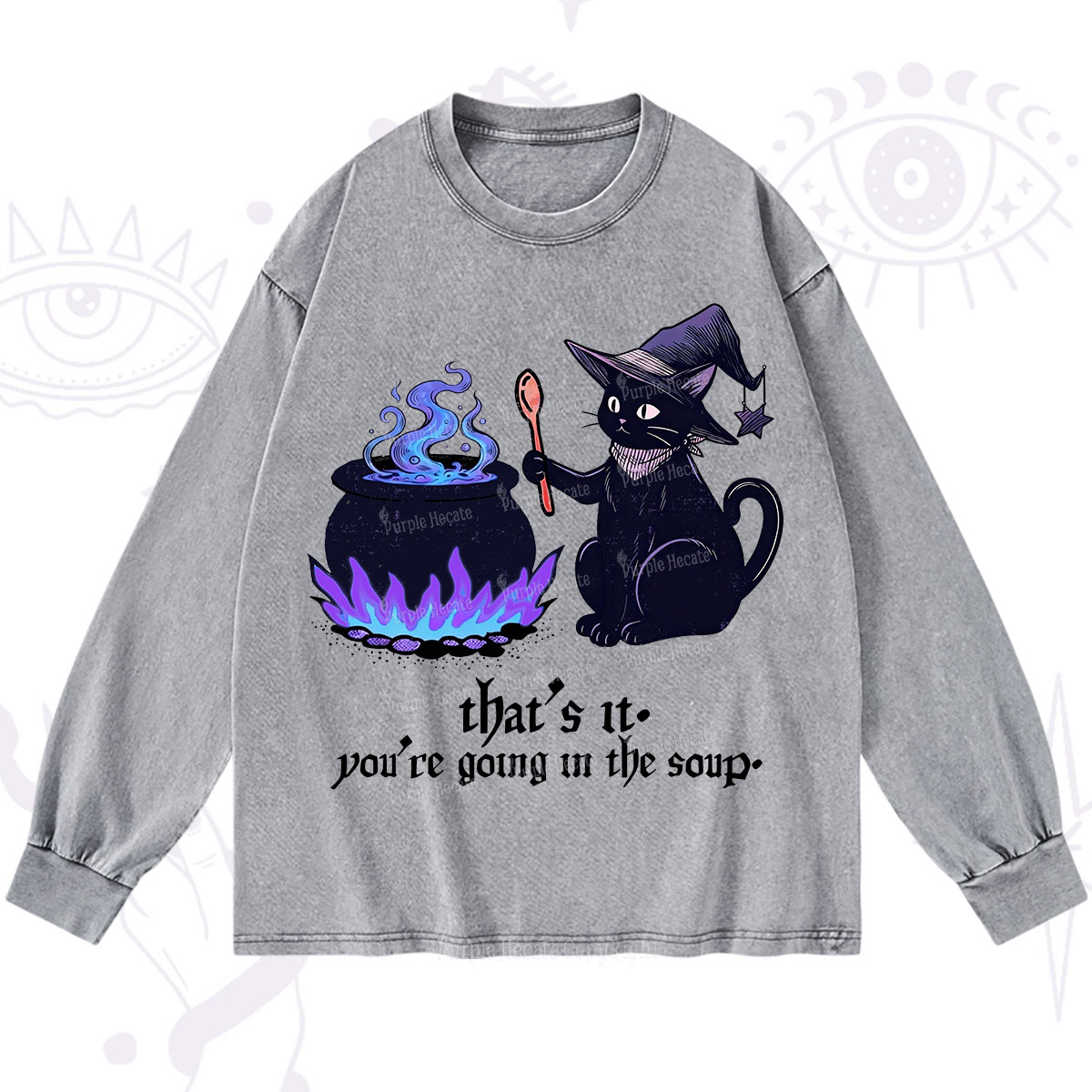 Purplehecate Trust Your Instincts Washed Long Sleeve Shirt