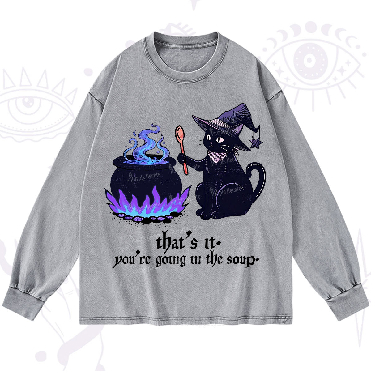Purplehecate Trust Your Instincts Washed Long Sleeve Shirt