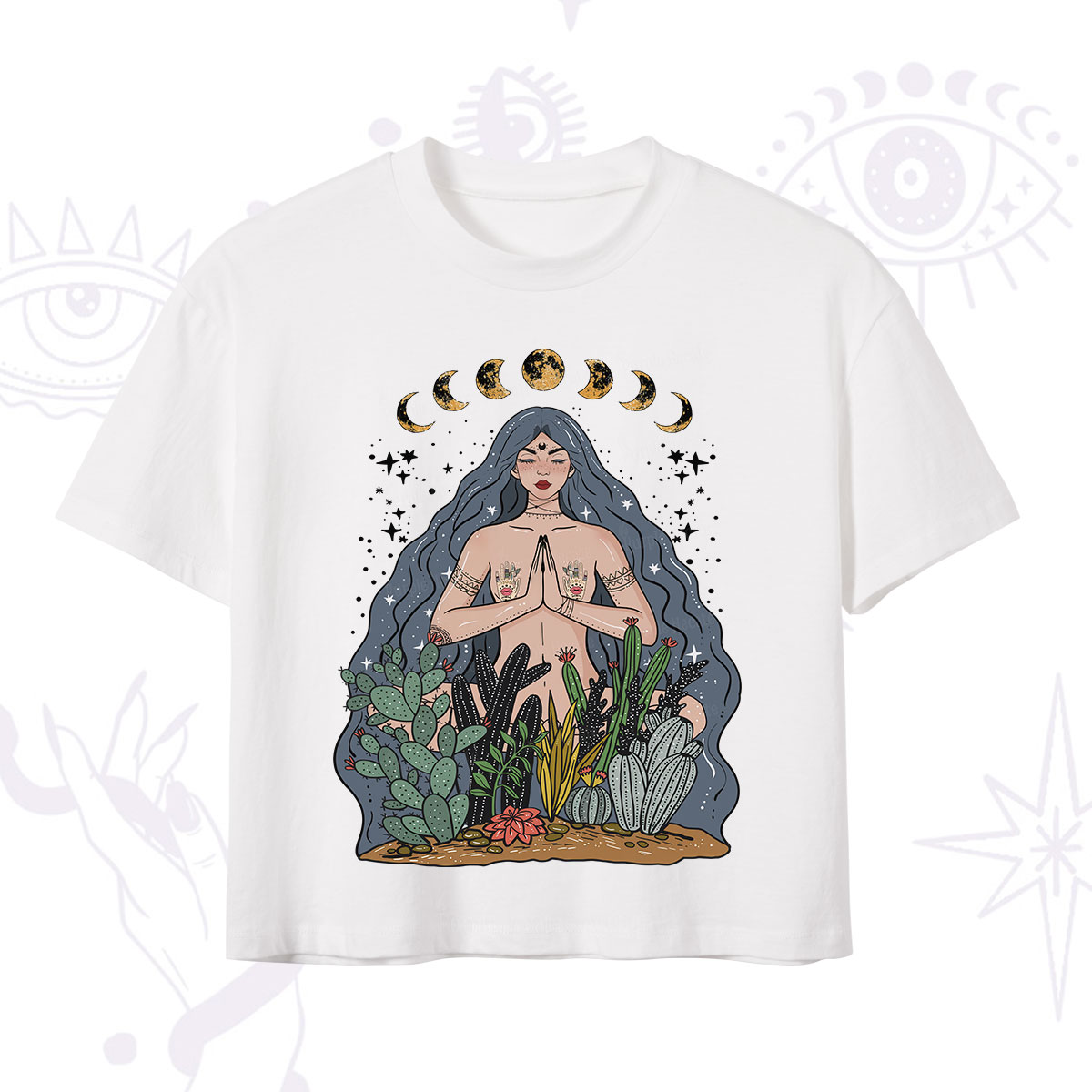 Purplehecate Goddess of Growth Crop T-Shirt