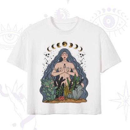 Purplehecate Goddess of Growth Crop T-Shirt