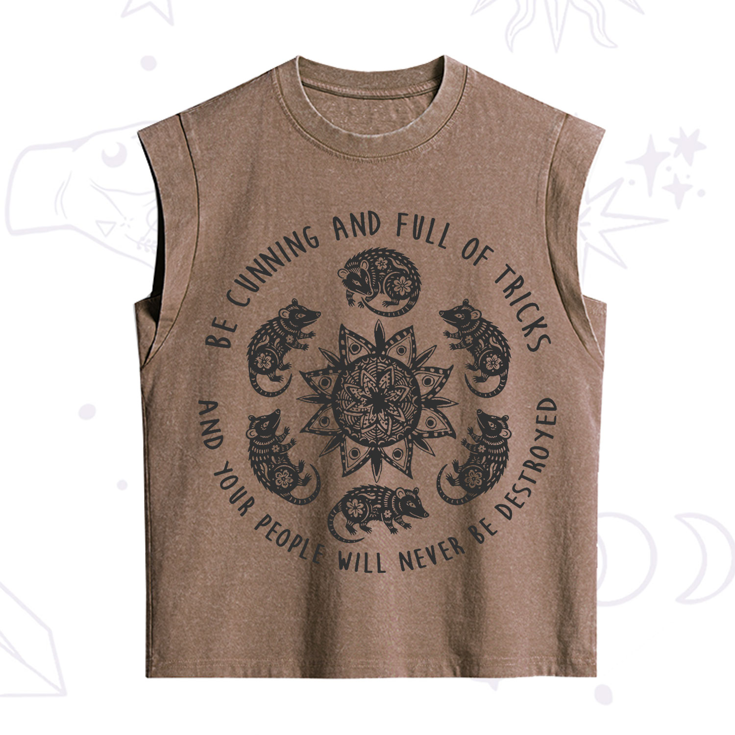 Purplehecate Cunning Possum Protection Spell Vintage Washed Tank