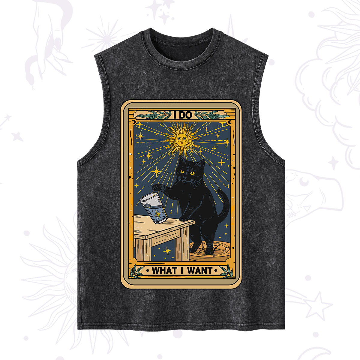 Purplehecate I Do What I Want Cats Washed Tank